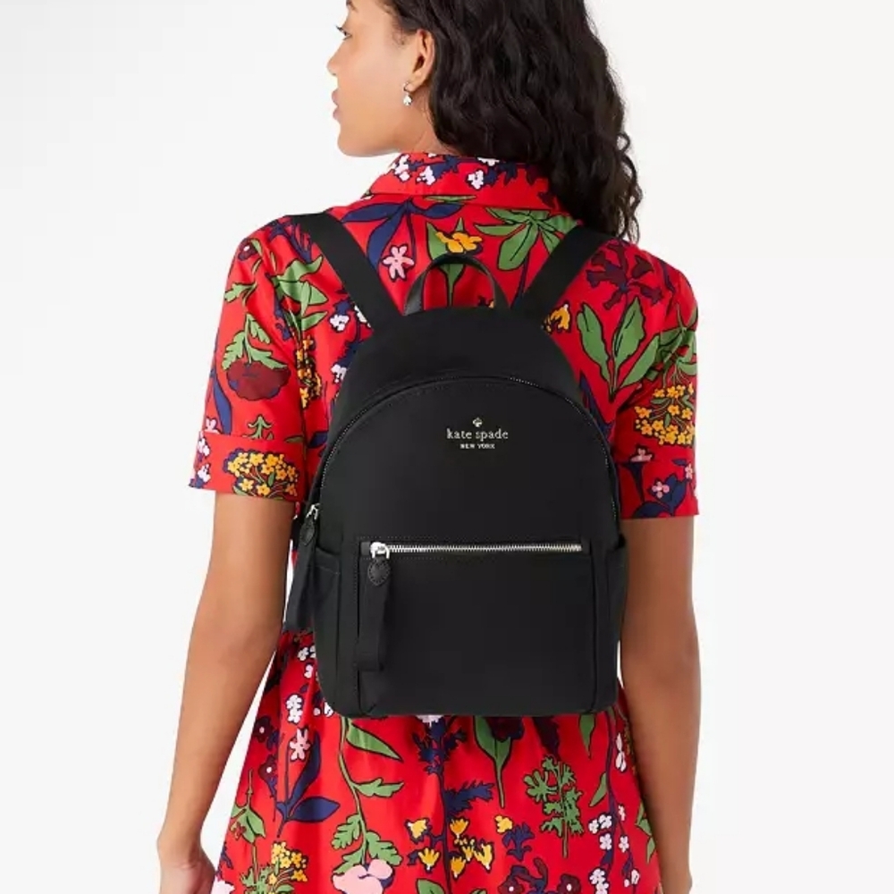 Kate Spade Chelsea Nylon Medium Backpack Black - Picture 11 of 11